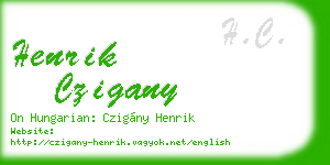 henrik czigany business card